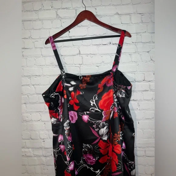 lane bryant black, red & pink floral dress size 24 - Picture 11 of 12